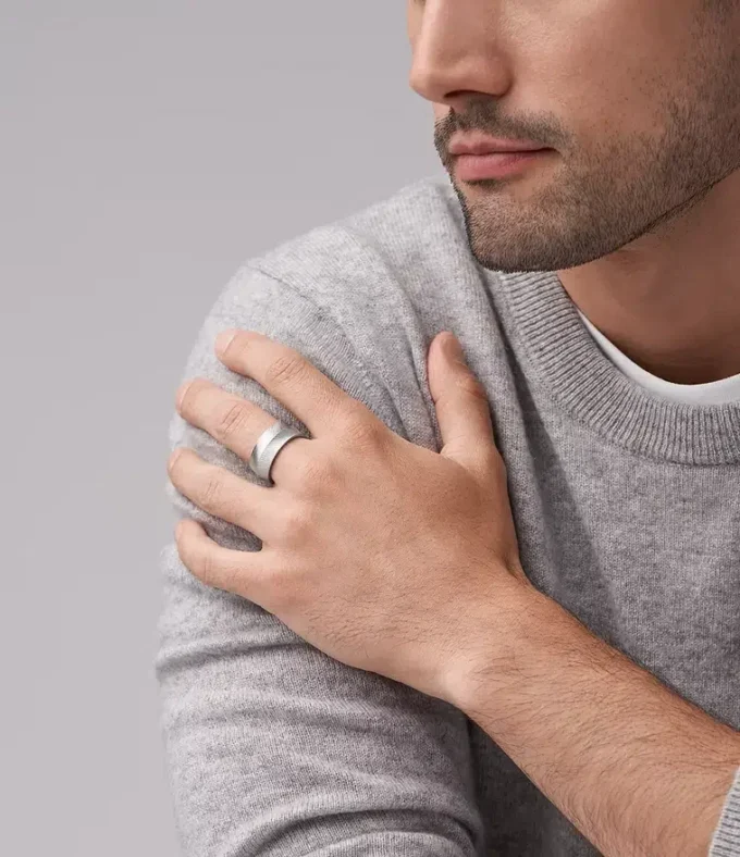 Harlow Linear Texture Stainless Steel Band Ring Harlow Linear Texture Stainless Steel Band Ring