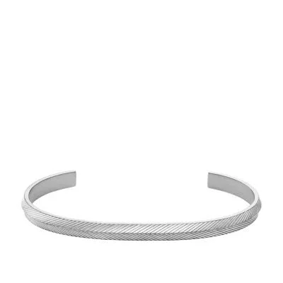 Harlow Linear Texture Stainless Steel Cuff Bracelet Harlow Linear Texture Stainless Steel Cuff Bracelet
