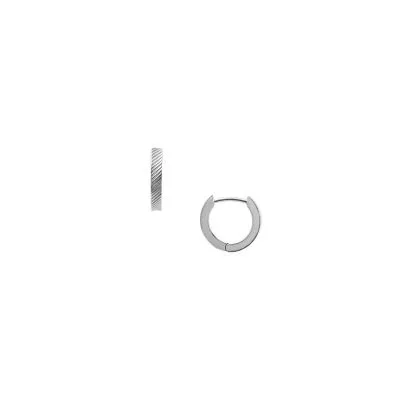 Harlow Linear Texture Stainless Steel Hoop Earrings Harlow Linear Texture Stainless Steel Hoop Earrings