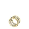 Harlow Linear Texture Two-Tone Stainless Steel Prestack Ring Harlow Linear Texture Two-Tone Stainless Steel Prestack Ring