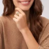 Harlow Linear Texture Two-Tone Stainless Steel Prestack Ring Harlow Linear Texture Two-Tone Stainless Steel Prestack Ring
