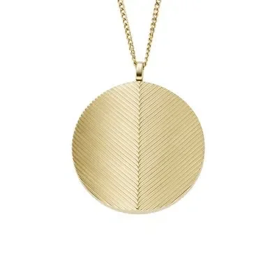 Harlow Locket Collection Gold-Tone Stainless Steel Pendant Necklace Harlow Locket Collection Gold-Tone Stainless Steel Pendant Necklace