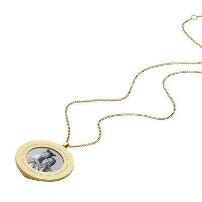 Harlow Locket Collection Gold-Tone Stainless Steel Pendant Necklace Harlow Locket Collection Gold-Tone Stainless Steel Pendant Necklace