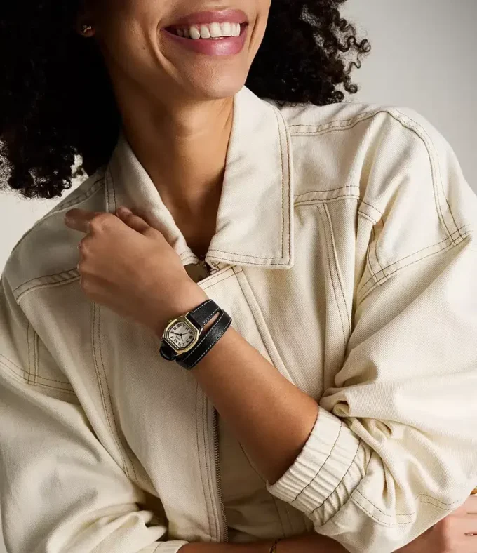 Harlow Three-Hand Black Leather Watch Harlow Three-Hand Black Leather Watch