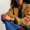Harlow Three-Hand Burgundy Croco Leather Watch Harlow Three-Hand Burgundy Croco Leather Watch