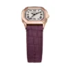 Harlow Three-Hand Burgundy Croco Leather Watch Harlow Three-Hand Burgundy Croco Leather Watch