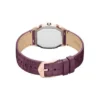 Harlow Three-Hand Burgundy Croco Leather Watch Harlow Three-Hand Burgundy Croco Leather Watch