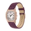 Harlow Three-Hand Burgundy Croco Leather Watch Harlow Three-Hand Burgundy Croco Leather Watch