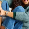 Harlow Three-Hand Gray Croco Leather Watch Harlow Three-Hand Gray Croco Leather Watch