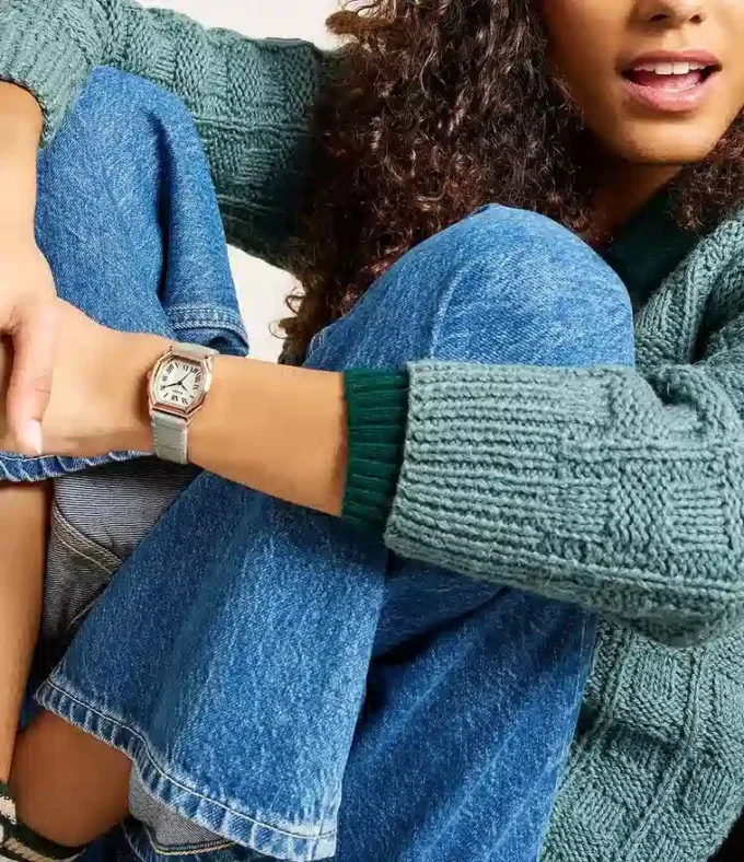 Harlow Three-Hand Gray Croco Leather Watch Harlow Three-Hand Gray Croco Leather Watch