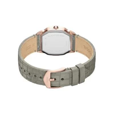 Harlow Three-Hand Gray Croco Leather Watch Harlow Three-Hand Gray Croco Leather Watch