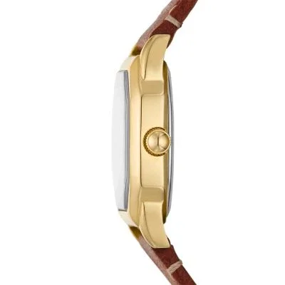 Harlow Three-Hand Medium Brown Leather Watch Harlow Three-Hand Medium Brown Leather Watch