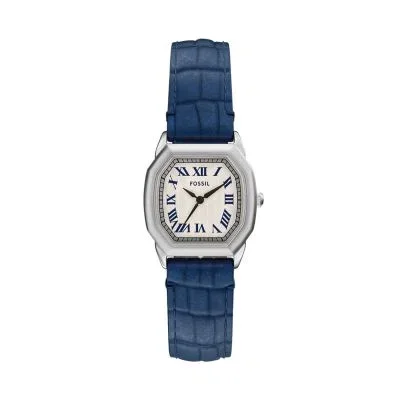 Harlow Three-Hand Navy Croco Leather Watch Harlow Three-Hand Navy Croco Leather Watch