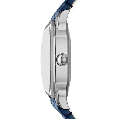 Harlow Three-Hand Navy Croco Leather Watch Harlow Three-Hand Navy Croco Leather Watch