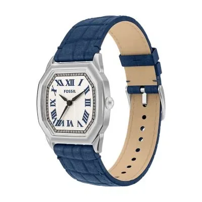 Harlow Three-Hand Navy Croco Leather Watch Harlow Three-Hand Navy Croco Leather Watch