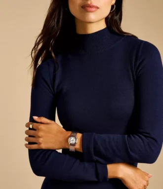 Harlow Three-Hand Rose Gold-Tone Stainless Steel Watch