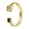 Harlow Two-Hand Gold-Tone Stainless Steel Watch Bangle Harlow Two-Hand Gold-Tone Stainless Steel Watch Bangle
