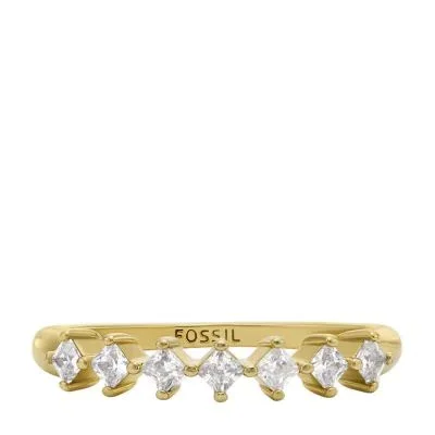 Hazel Classic Glitz Gold-Tone Brass Band Ring Hazel Classic Glitz Gold-Tone Brass Band Ring