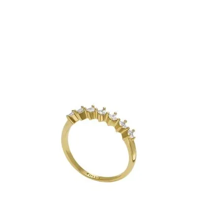 Hazel Classic Glitz Gold-Tone Brass Band Ring Hazel Classic Glitz Gold-Tone Brass Band Ring