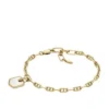 Heritage Crest Mother-of-Pearl Gold-Tone Brass Chain Bracelet Heritage Crest Mother-of-Pearl Gold-Tone Brass Chain Bracelet