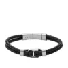 Heritage D-Link Black Leather Bracelet Heritage D-Link Black Leather Bracelet