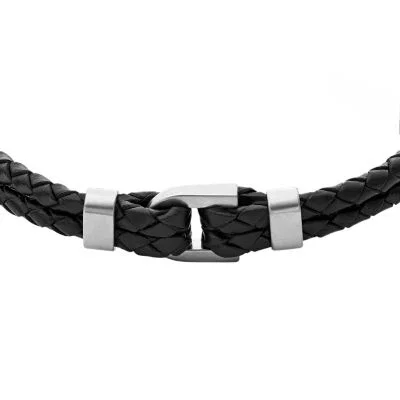 Heritage D-Link Black Leather Bracelet Heritage D-Link Black Leather Bracelet