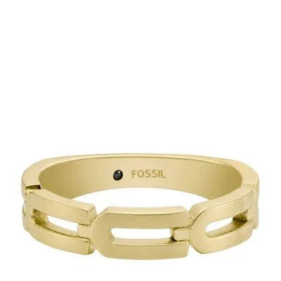 Heritage D-Link Chain Gold-Tone Stainless Steel Band Ring Heritage D-Link Chain Gold-Tone Stainless Steel Band Ring