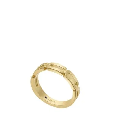 Heritage D-Link Chain Gold-Tone Stainless Steel Band Ring Heritage D-Link Chain Gold-Tone Stainless Steel Band Ring