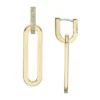 Heritage D-Link Glitz Gold-Tone Stainless Steel Drop Earrings Heritage D-Link Glitz Gold-Tone Stainless Steel Drop Earrings