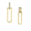 Heritage D-Link Glitz Gold-Tone Stainless Steel Drop Earrings Heritage D-Link Glitz Gold-Tone Stainless Steel Drop Earrings