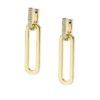 Heritage D-Link Glitz Gold-Tone Stainless Steel Drop Earrings Heritage D-Link Glitz Gold-Tone Stainless Steel Drop Earrings