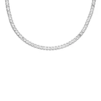 Heritage D-Link Glitz Stainless Steel Chain Tennis Necklace