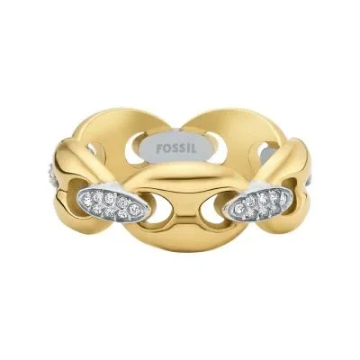 Heritage D-Link Glitz Two-Tone Stainless Steel Band Ring Heritage D-Link Glitz Two-Tone Stainless Steel Band Ring
