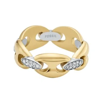 Heritage D-Link Glitz Two-Tone Stainless Steel Band Ring Heritage D-Link Glitz Two-Tone Stainless Steel Band Ring