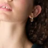 Heritage D-Link Glitz Two-Tone Stainless Steel Hoop Earrings Heritage D-Link Glitz Two-Tone Stainless Steel Hoop Earrings