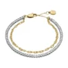 Heritage D-Link Glitz Two-Tone Stainless Steel Tennis Bracelet Heritage D-Link Glitz Two-Tone Stainless Steel Tennis Bracelet
