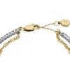 Heritage D-Link Glitz Two-Tone Stainless Steel Tennis Bracelet Heritage D-Link Glitz Two-Tone Stainless Steel Tennis Bracelet