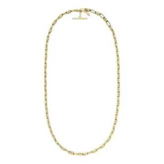 Heritage D-Link Gold-Tone Brass Anchor Chain Necklace