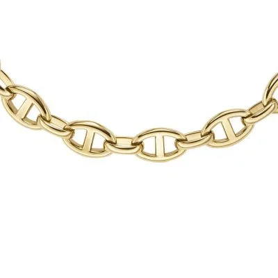 Heritage D-Link Gold-Tone Stainless Steel Anchor Chain Necklace Heritage D-Link Gold-Tone Stainless Steel Anchor Chain Necklace