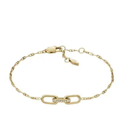 Heritage D-Link Gold-Tone Stainless Steel Chain Bracelet Heritage D-Link Gold-Tone Stainless Steel Chain Bracelet