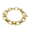 Heritage D-Link Gold-Tone Stainless Steel Chain Bracelet Heritage D-Link Gold-Tone Stainless Steel Chain Bracelet