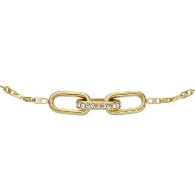 Heritage D-Link Gold-Tone Stainless Steel Chain Bracelet Heritage D-Link Gold-Tone Stainless Steel Chain Bracelet