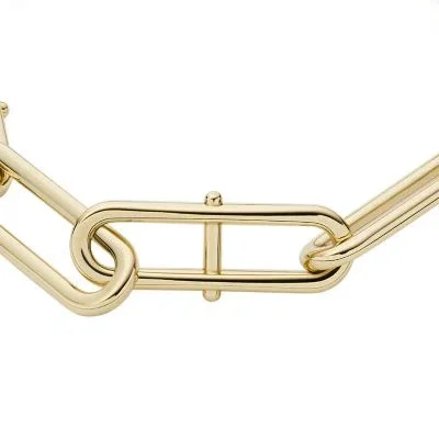 Heritage D-Link Gold-Tone Stainless Steel Chain Bracelet Heritage D-Link Gold-Tone Stainless Steel Chain Bracelet