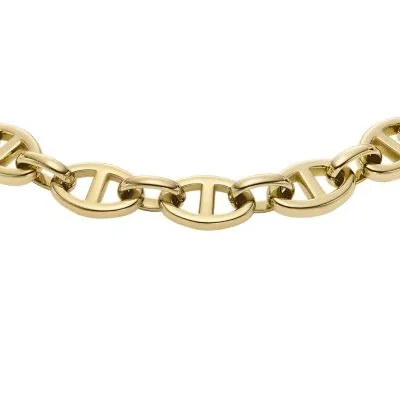 Heritage D-Link Gold-Tone Stainless Steel Chain Bracelet Heritage D-Link Gold-Tone Stainless Steel Chain Bracelet