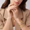Heritage D-Link Gold-Tone Stainless Steel Chain Bracelet Heritage D-Link Gold-Tone Stainless Steel Chain Bracelet