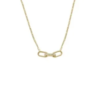 Heritage D-Link Gold-Tone Stainless Steel Chain Necklace