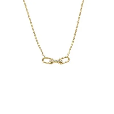 Heritage D-Link Gold-Tone Stainless Steel Chain Necklace Heritage D-Link Gold-Tone Stainless Steel Chain Necklace