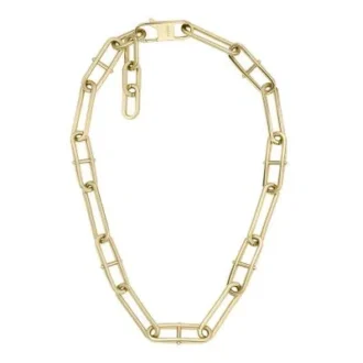 Heritage D-Link Gold-Tone Stainless Steel Chain Necklace
