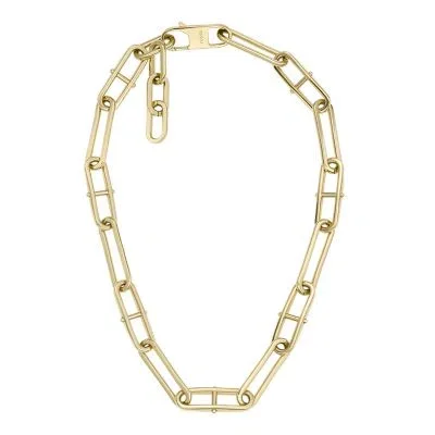 Heritage D-Link Gold-Tone Stainless Steel Chain Necklace Heritage D-Link Gold-Tone Stainless Steel Chain Necklace
