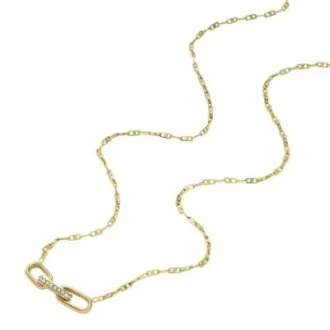 Heritage D-Link Gold-Tone Stainless Steel Chain Necklace